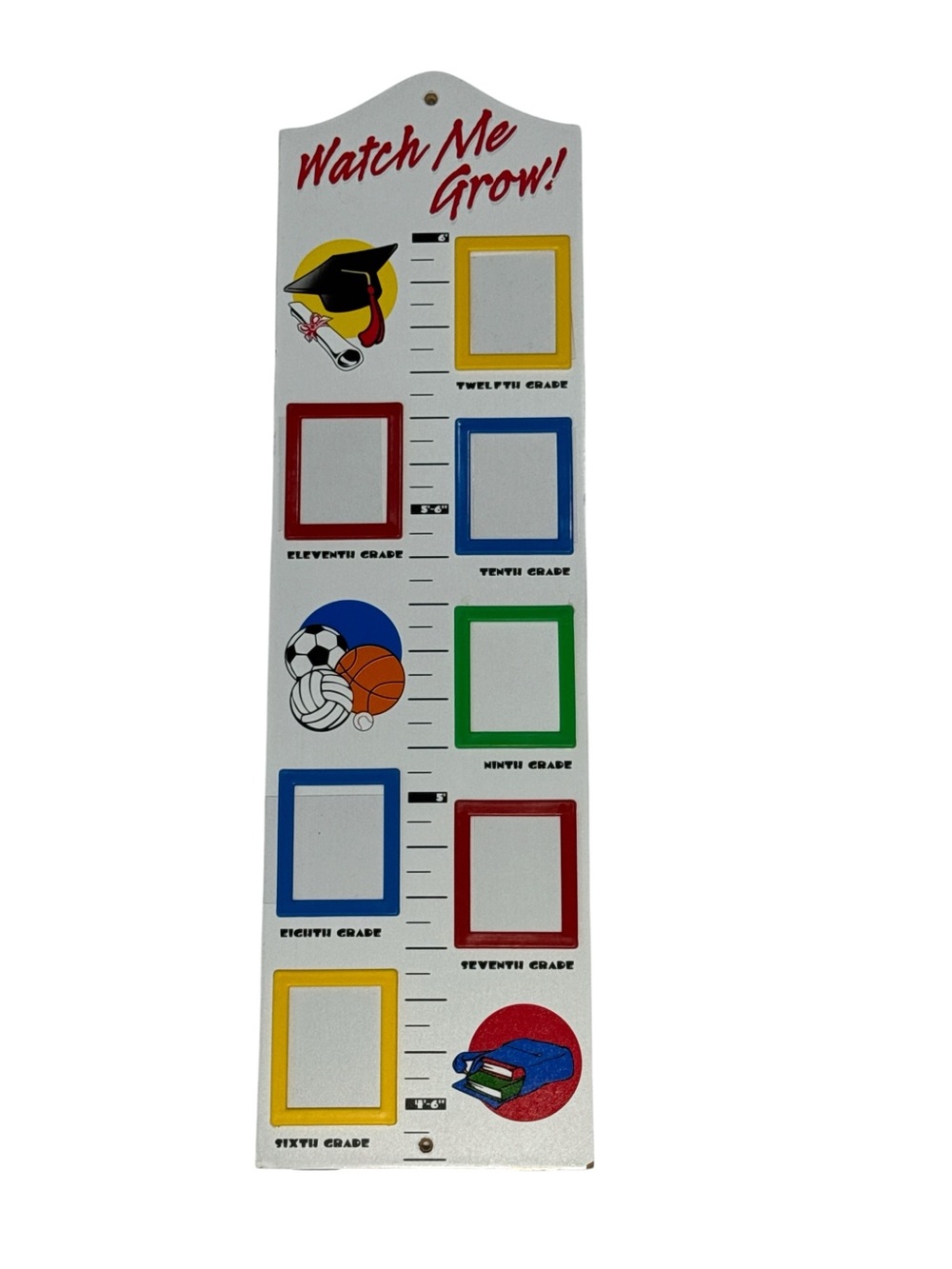 Watch Me Grow Wooden School
Years Photo Frame Height
Growth Chart
